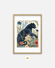 Midnight Floral Panther