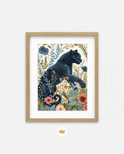 Midnight Floral Panther