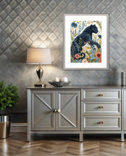 Midnight Floral Panther