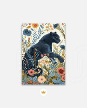 Midnight Floral Panther