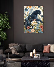 Midnight Floral Panther