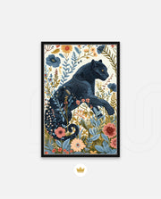 Midnight Floral Panther