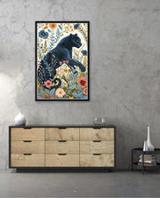 Midnight Floral Panther