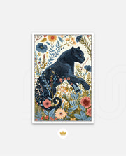 Midnight Floral Panther
