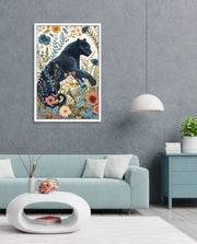 Midnight Floral Panther