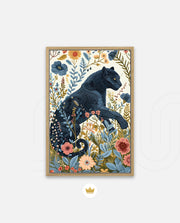 Midnight Floral Panther