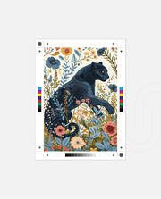 Midnight Floral Panther