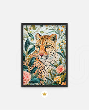 Floral Leopard Gaze