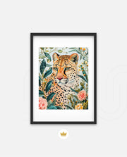 Floral Leopard Gaze