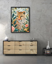 Floral Leopard Gaze