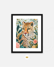 Floral Leopard Gaze
