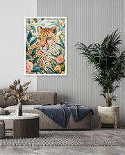 Floral Leopard Gaze