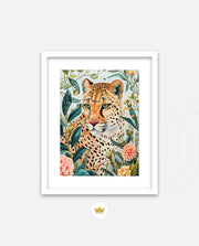 Floral Leopard Gaze