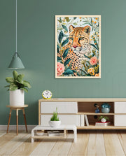 Floral Leopard Gaze