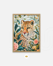 Floral Leopard Gaze