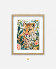 Floral Leopard Gaze
