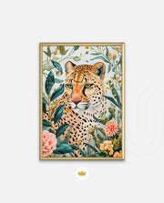 Floral Leopard Gaze