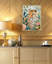 Floral Leopard Gaze