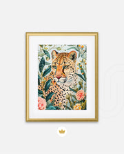 Floral Leopard Gaze