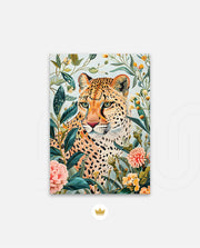 Floral Leopard Gaze