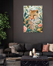 Floral Leopard Gaze