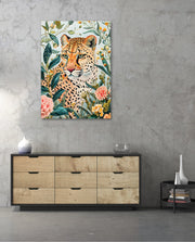 Floral Leopard Gaze