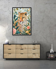 Floral Leopard Gaze