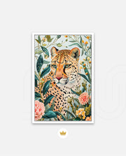 Floral Leopard Gaze
