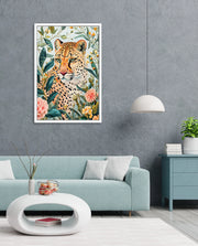 Floral Leopard Gaze