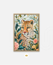 Floral Leopard Gaze
