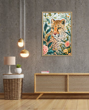 Floral Leopard Gaze