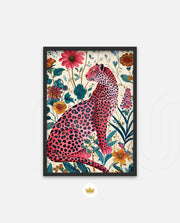 Pink Wildflower Leopard