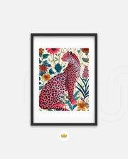 Pink Wildflower Leopard