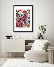 Pink Wildflower Leopard