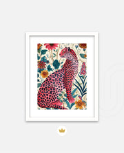 Pink Wildflower Leopard