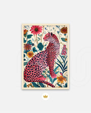 Pink Wildflower Leopard