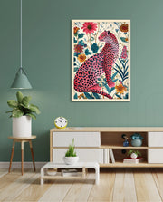 Pink Wildflower Leopard