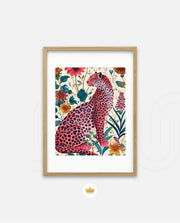 Pink Wildflower Leopard