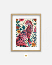 Pink Wildflower Leopard