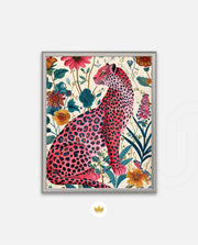 Pink Wildflower Leopard
