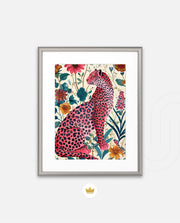 Pink Wildflower Leopard