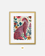 Pink Wildflower Leopard