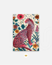 Pink Wildflower Leopard