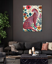 Pink Wildflower Leopard