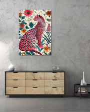 Pink Wildflower Leopard