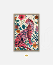 Pink Wildflower Leopard