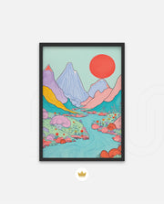Pastel River Valley
