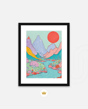 Pastel River Valley