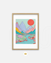 Pastel River Valley
