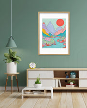 Pastel River Valley